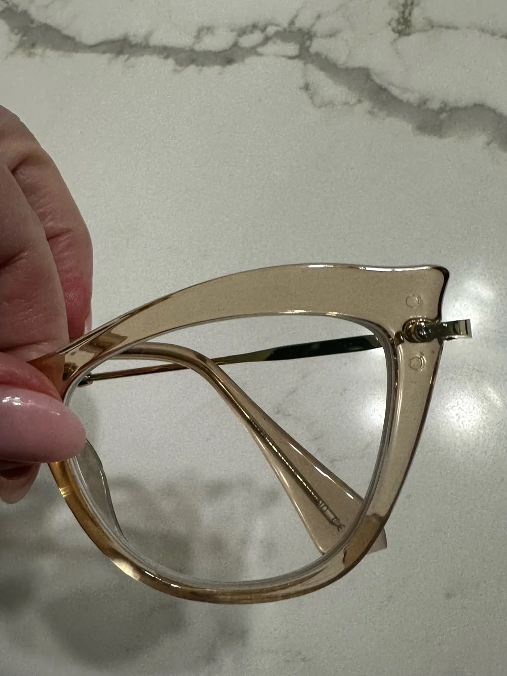 Clear pink Cat-Eye glasses Women's Fashion Eyewear